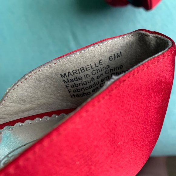 Michaelangelo Maribelle Red 4 inch heels size 6.5 - Picture 5 of 9